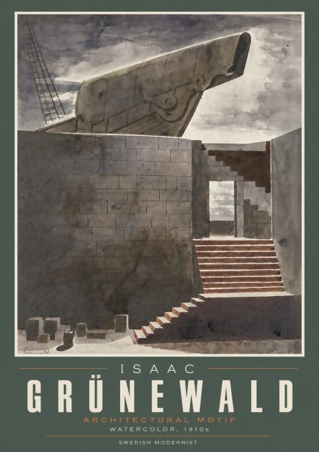 Isaac Grünewald Architectural Motif II No3 - Plakat
