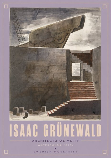 Isaac Grünewald Architectural Motif II No4 - Plakat