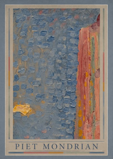 Piet Mondrian Façade in Sunlight No1 - Plakat