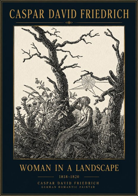 Caspar David Friedrich Woman in a Landscape No4 - Plakat