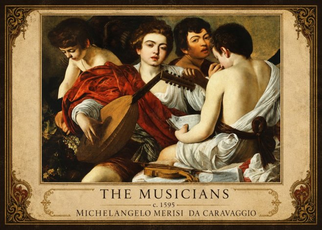 Michelangelo Merisi da Caravaggio The Musicians I No6 - Plakat