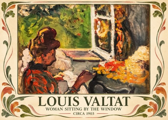 Louis Valtat Woman Sitting by the Window No3 - Plakat