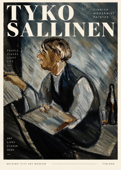 Tyko Sallinen The Artist at Work No3 - Plakat