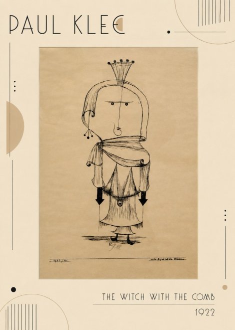 Paul Klee The Witch with the Comb No2 - Plakat
