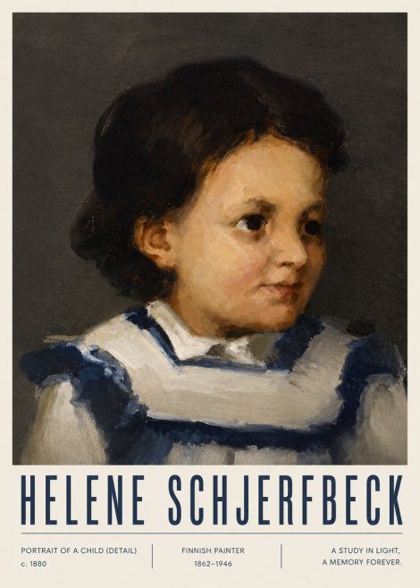 Helene Schjerfbeck Portrait of a Child (Detail) No5 - Plakat