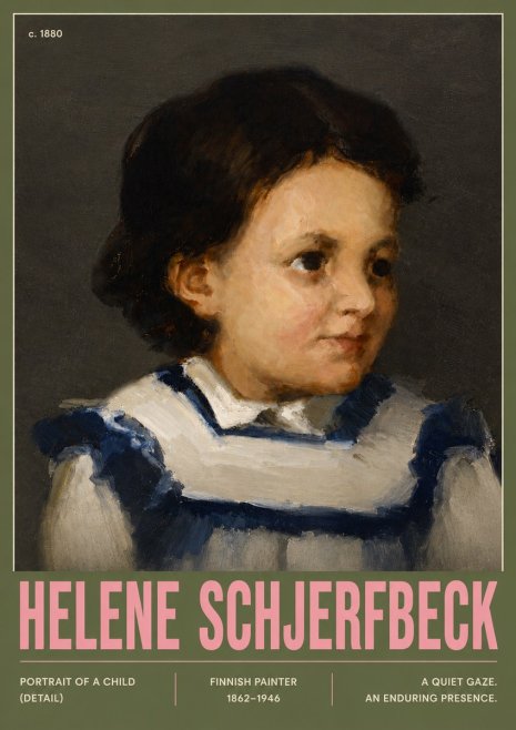 Helene Schjerfbeck Portrait of a Child (Detail) No6 - Plakat