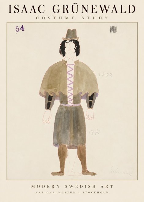 Isaac Grünewald Costume Study V No2 - Plakat