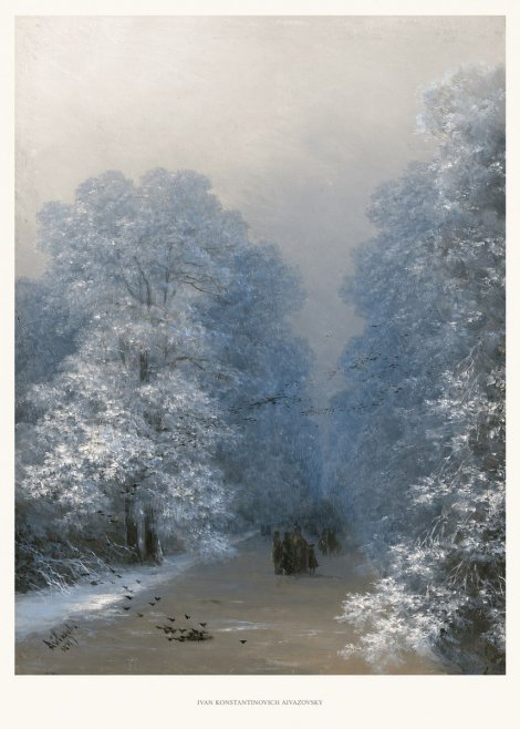 Ivan Konstantinovich Aivazovsky Winter Forest No5 - Plakat