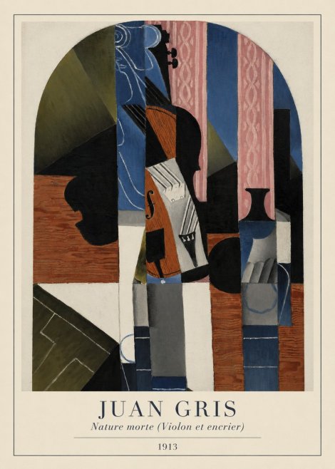 Juan Gris Nature Morte (Violon Et Encrier) No4 - Plakat