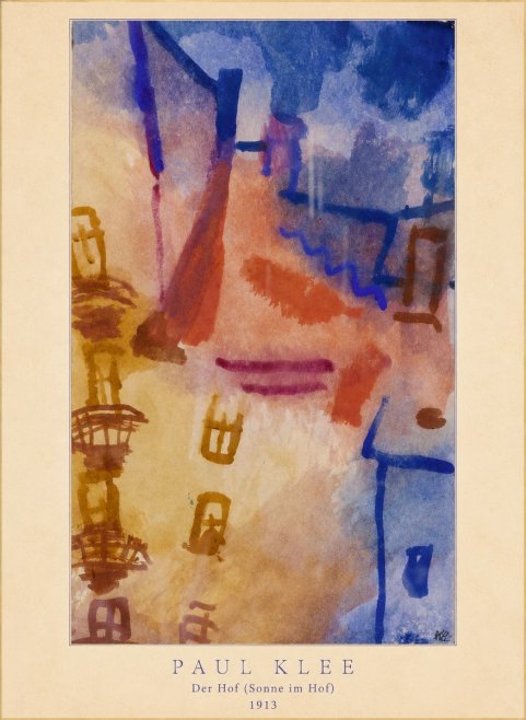 Paul Klee Der Hof (Sonne Im Hof) No3 - Plakat