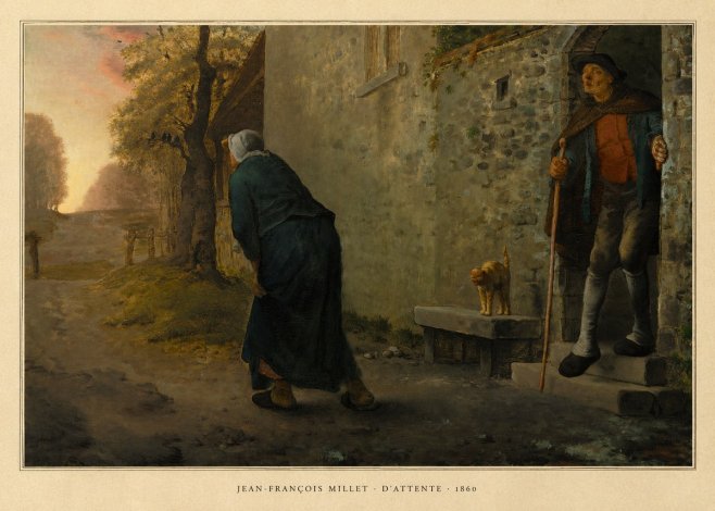Jean-François Millet D'attente No5 - Plakat