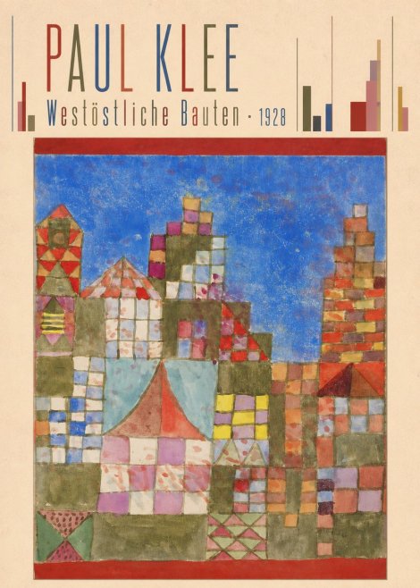 Paul Klee Westöstliche Bauten No5 - Plakat
