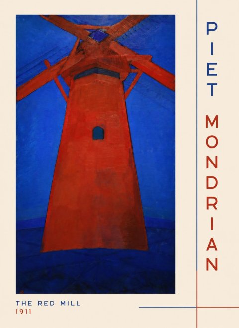 Piet Mondrian The Red Mill No2 - Plakat