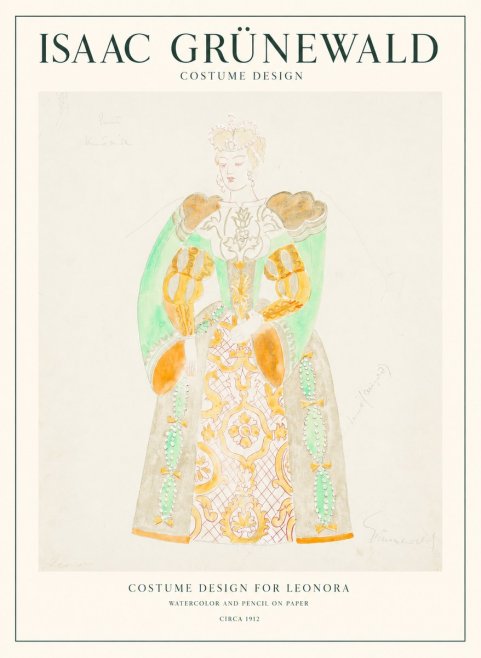 Isaac Grünewald Costume Design for Leonora No1 - Plakat