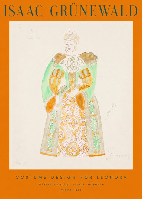 Isaac Grünewald Costume Design for Leonora No2 - Plakat