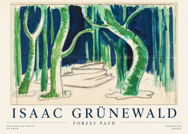 Isaac Grünewald Forest Path No1 - Plakat