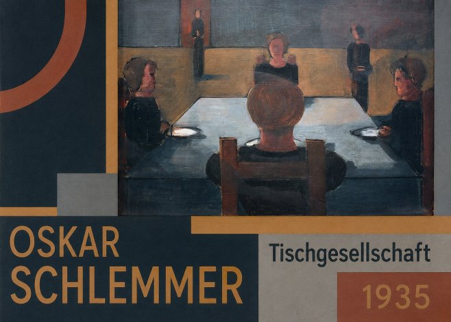 Oskar Schlemmer Tischgesellschaft No5 - Plakat