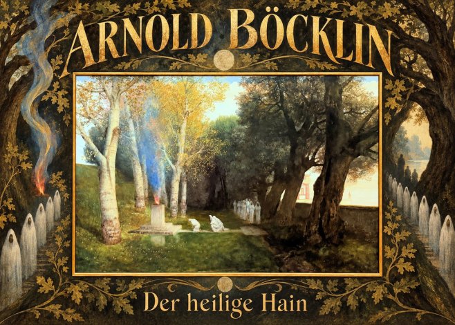 Arnold Böcklin Der Heilige Hain II No6 - Plakat
