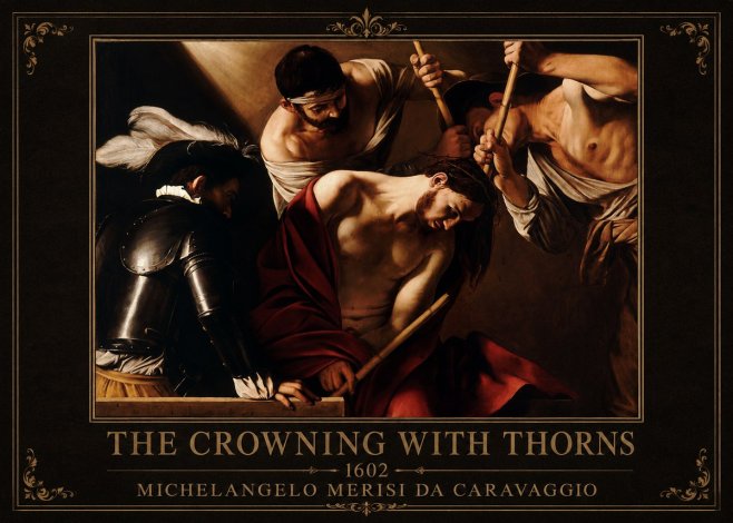 Michelangelo Merisi da Caravaggio The Crowning with Thorns II No1 - Plakat
