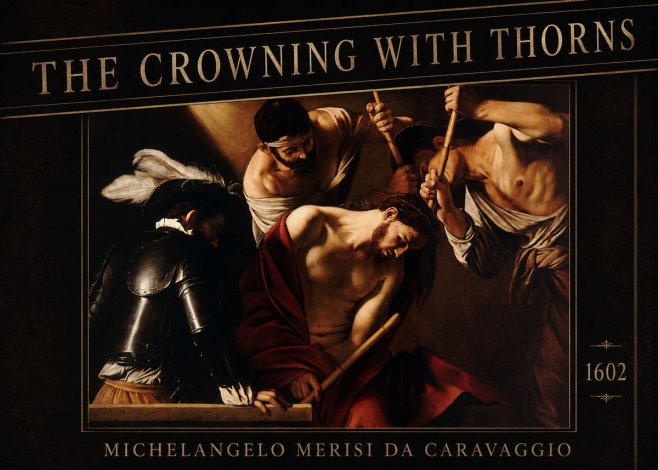 Michelangelo Merisi da Caravaggio The Crowning with Thorns II No2 - Plakat