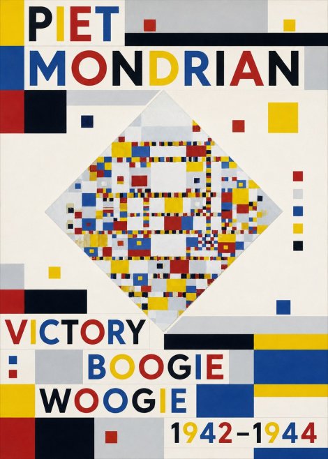 Piet Mondrian Victory Boogie Woogie No3 - Plakat