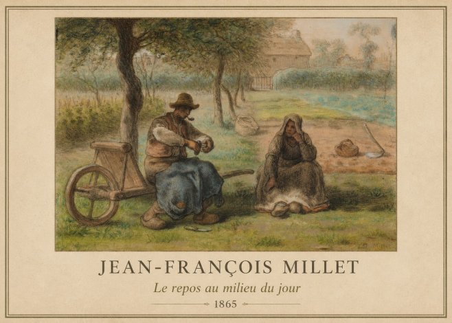 Jean-François Millet Le Repos Au Milieu Du Jour No1 - Plakat
