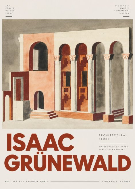 Isaac Grünewald Architectural Study I No4 - Plakat