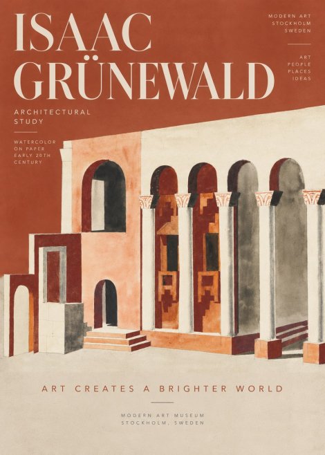 Isaac Grünewald Architectural Study I No5 - Plakat