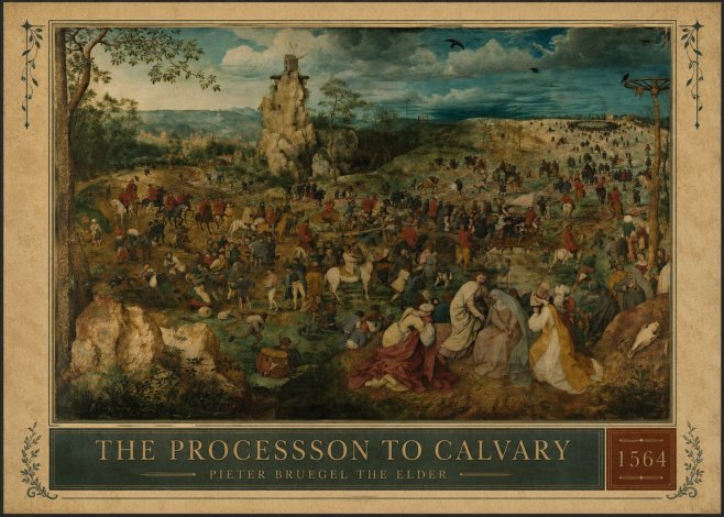 Pieter Bruegel The Processsson to Calvary No1 - Plakat