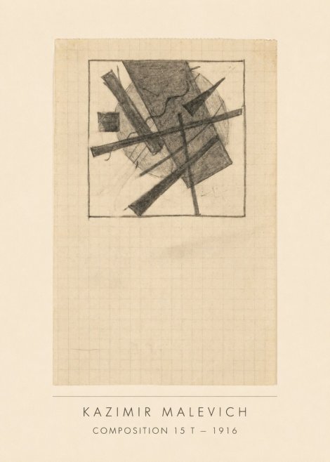 Kazimir Malevich Composition 15 T - 1916 No3 - Plakat
