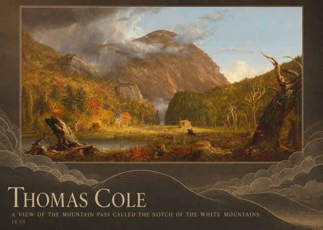 Thomas Cole A View of the Mountain Pass Called the Notch of the White Mountains No3 - Plakat