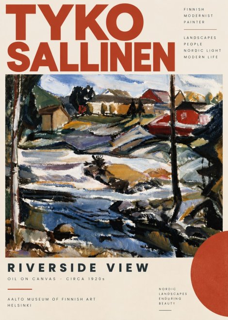 Tyko Sallinen Riverside View No6 - Plakat