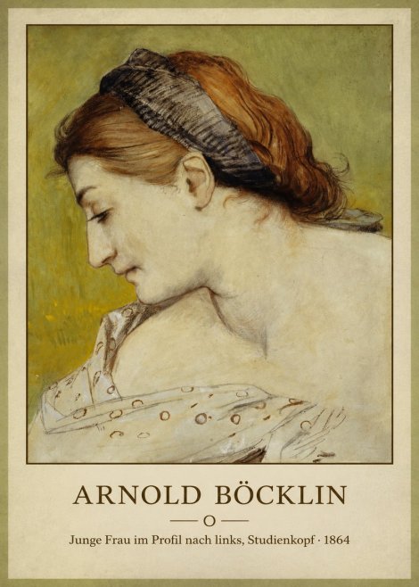 Arnold Böcklin Junge Frau Im Profil Nach Links, Studienkopf No3 - Plakat