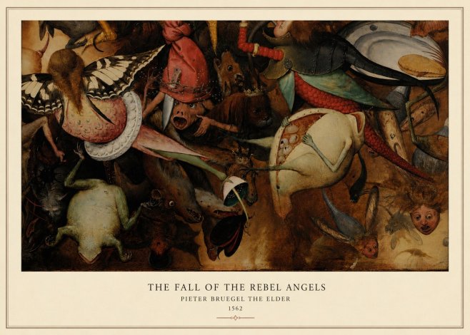 Pieter Bruegel The Fall of the Rebel Angels V No5 - Plakat
