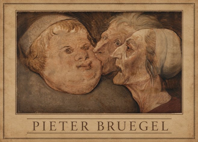 Pieter Bruegel Three Grotesque Heads No3 - Plakat