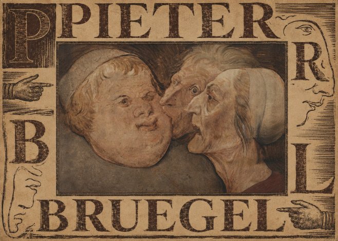 Pieter Bruegel Three Grotesque Heads No4 - Plakat
