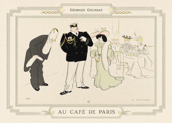 Georges Goursat Au Café De Paris No6 - Plakat