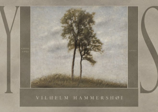 Vilhelm Hammershøi Young Oaks No5 - Plakat