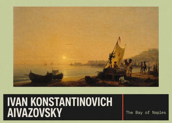 Ivan Konstantinovich Aivazovsky The Bay of Naples No6 - Plakat