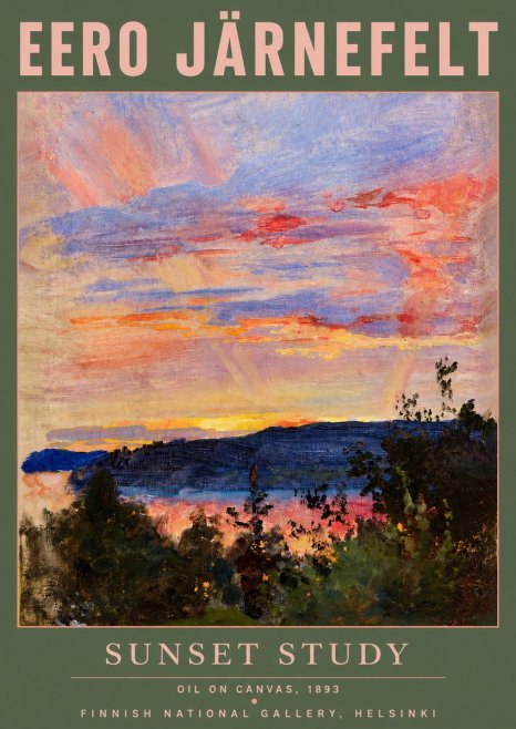 Eero Järnefelt Sunset Study No4 - Plakat