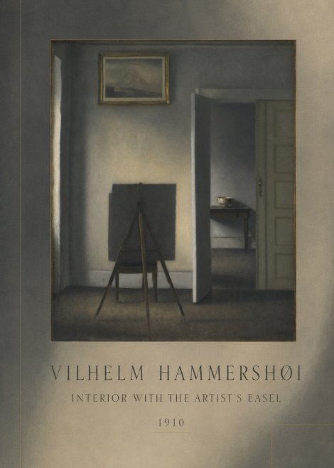 Vilhelm Hammershøi Interior with the Artist's Easel II No5 - Plakat