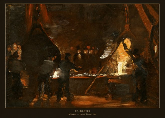 P.S. Krøyer A Forge — Light Study, 1885 No5 - Plakat