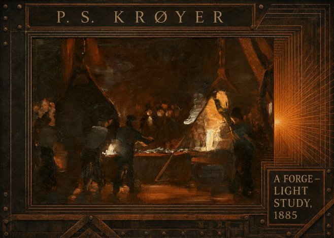P.S. Krøyer A Forge — Light Study, 1885 No6 - Plakat