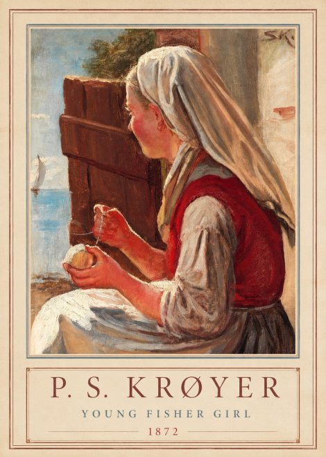P.S. Krøyer Young Fisher Girl No1 - Plakat