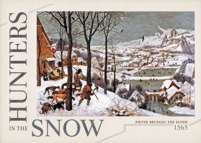 Pieter Bruegel Hunters in the Snow No5 - Plakat