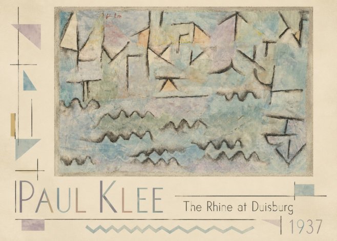Paul Klee The Rhine at Duisburg No3 - Plakat