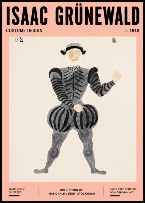 Isaac Grünewald Costume Design C. 1910 No5 - Plakat