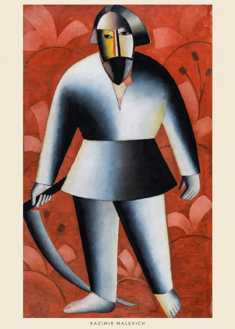 Kazimir Malevich Peasant with Scythe No5 - Plakat