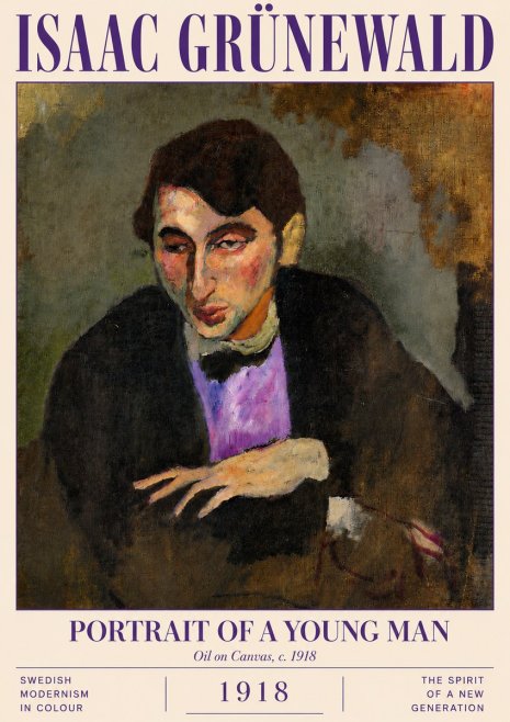 Isaac Grünewald Portrait of a Young Man No5 - Plakat