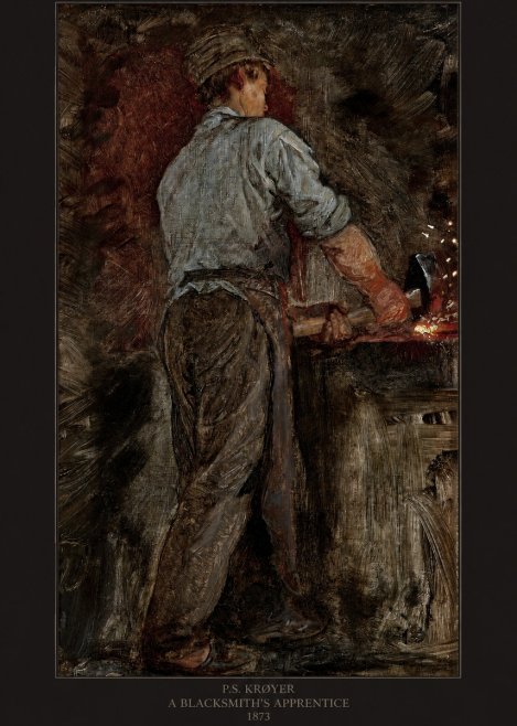 P.S. Krøyer A Blacksmith's Apprentice No6 - Plakat